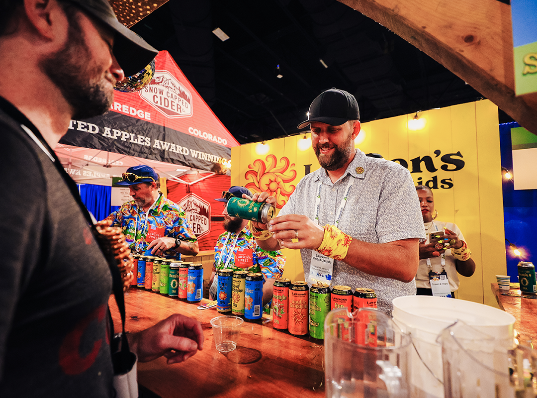 GABF sponsor pouring beer
